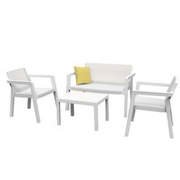 Conjunto de salón exterior Emily Lounge blanco Keter