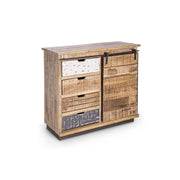 Aparador 1 puerta 4 cajones Tudor cm 90 x 35 x 85 h