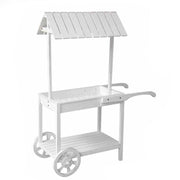 Soporte de carro blanco del jardín de la exposición 121 cm