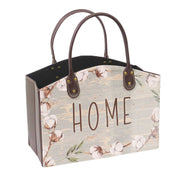 Revistero rectangular home ecopiel gris cm33,5x15,5h25,5