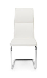 Silla de diseño en ecopiel blanca THELMA 44x58x h104 cm