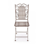 Silla plegable de acero Marrón MELANIE 38x51x h92 cm