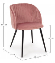 2x rubor aterciopelado Sedia Queen