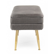 Banco container gris oscuro con pies 79,5x37,5x42h cm