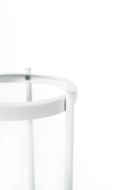 Paragüero de metal blanco y gris 50h cm