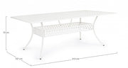 Mesa de exterior Ivrea rectangular blanca 107x 213 cms