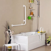 Barandilla de seguridad angular 78 x 78 cm para personas con discapacidad color blanco