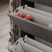 Armario abatible retro gris con 4 puertas 73 x 26 x 154.5 cm