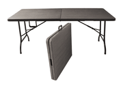 Mesa plegable de pvc efecto madera