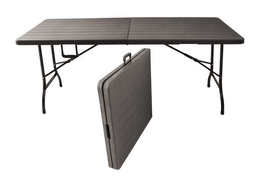 Mesa plegable de pvc efecto madera