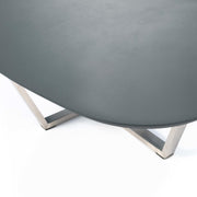 Mesa de centro en mdf gris oscuro y base de metal 140x80x32h cm