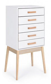 Cómoda ORDINARY blanca 5 cajones 88h cm