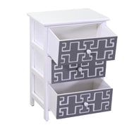 Cajonera Gianna blanco gris 3 cajones cm40x29h58