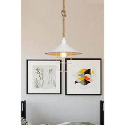 Bulut Plafón ASZ0631 metal blanco y cuerda de yute