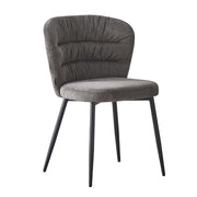 Silla Acolchada Klontar en Tela Gris 79x56x57.5 cm