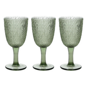 Set 3 Copas Cristal Verde 250 Cc Línea Davor