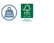 Hamaca beige 100% poliéster FSC y algodón para exterior