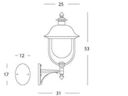 Aplique En Alto E27 linea rustica grigiorame