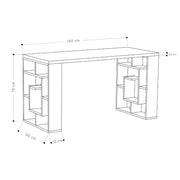 Escritorio Labirent roble con tablero blanco 140x60x75 cm