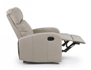 Sillón reclinable manual Iris de piel sintética gris tórtola