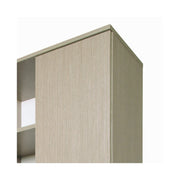Zapatero multiusos de olmo en madera melaminada 2 puertas h130x71x38 cm