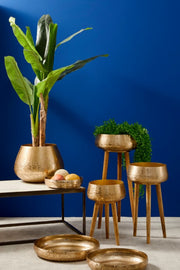 Juego de 2 agarraderas de aluminio dorado estilo industrial