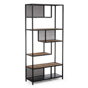 Librería de metal de estilo industrial con 6 estantes cm 84x35x188h
