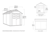 Casetta de Jardín Newton 759 Evotech Keter - Dimensiones: H252,0 cm x P287,0 cm x L228,0 cm