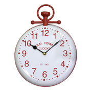 Reloj redondo de metal blanco cm27x4x35,5