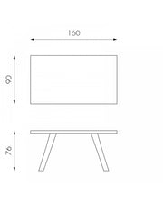 Mesa fija 160 x 76 H cm - Puente