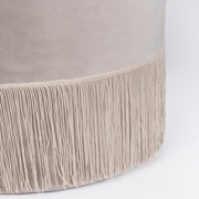 Puf Leilani efecto terciopelo gris claro D38 cm