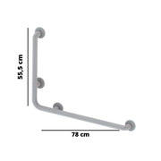 Barandilla de seguridad angular 78 x 55.5 cm para personas con discapacidad color blanco