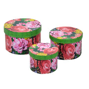 Caja redonda de ecopiel 1-3 multicolor cmø27h17,5