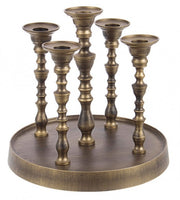 Candelabro con base en C bruñido Kylie 5F