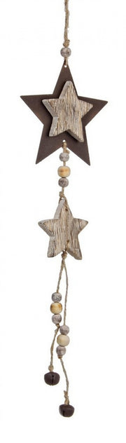 Pendaglio Doble Estrella Country Oxidado 12x