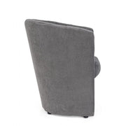 Sillón en madera y tela Antracita BELICE 64,5x63x h76 cm