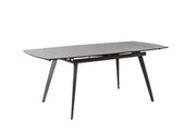 Mesa extensible con tapa de cerámica gris antracita 140/170/200x90x76h cm
