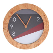 Reloj de madera con borde gris redondo cm ø26h3