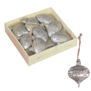 Pack 8 esferas metal plata cm12x12h3