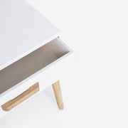 ORDINARY consola blanca 2 cajones 79h cm