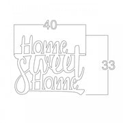 Decoración de pared Home Sweet Home negra 33 x 40 cm h
