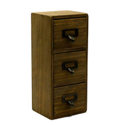 Caja de almacenamiento rectangular de madera 3 cajones cm11,5x10h27