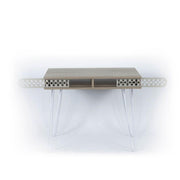 Escritorio Ilia pies metal blanco y tapa roble 96x51x75 HMT190642