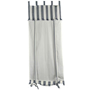 Cortina tejido a rayas azul viento mezcla lino cm58x160