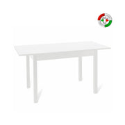 Mesa de comedor extensible de fresno blanco en madera de melamina cm 80x120 - 160