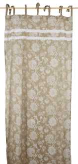 Cortina de damasco con puntilla ri-0361 cm. 105x280