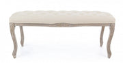 Banco clásico Mathilde en tejido natural