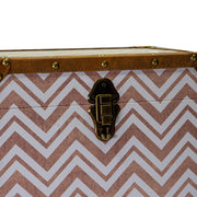 Baúl ecopiel marrón cuadrado 1-3 cm50x50h40