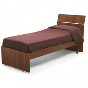 Cama Individual De Madera Para Dormitorio Color Nogal Antiguo Cm 200x85xH 98
