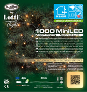 Cinta Cadena ø6cm NTLG 1000 MiniLED Verde cable 4+30.5m Luces Navideñas